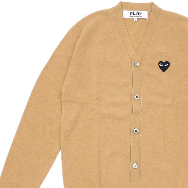 プレイ コムデギャルソン Play Comme Des Garcons Mens Black Heart Wool Cardigan カーディガン Beigexblack ベージュ Outerの通販はau Pay マーケット Essense