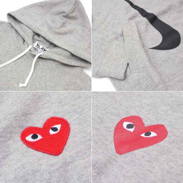 Cdg Play Nike X Play Hoodie (Grey)X NIKE