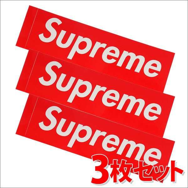 新品 シュプリーム SUPREME Box Logo Sticker 3枚セット RED レッド