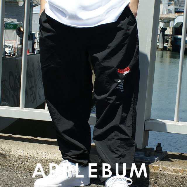 新品 アップルバム APPLEBUM x CRSB Nylon Pants ナイロンパンツ トラックパンツ BLACK ブラック 黒 パンツ｜au  PAY マーケット