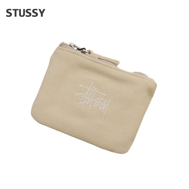 【価格見直しました】 新品 ステューシー STUSSY CANVAS COIN POUCH ポーチ ケース カードケース NATURAL ナチュラル グッズ