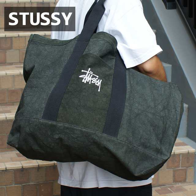 Canvas Extra Large Tote Bag in black – Stüssy