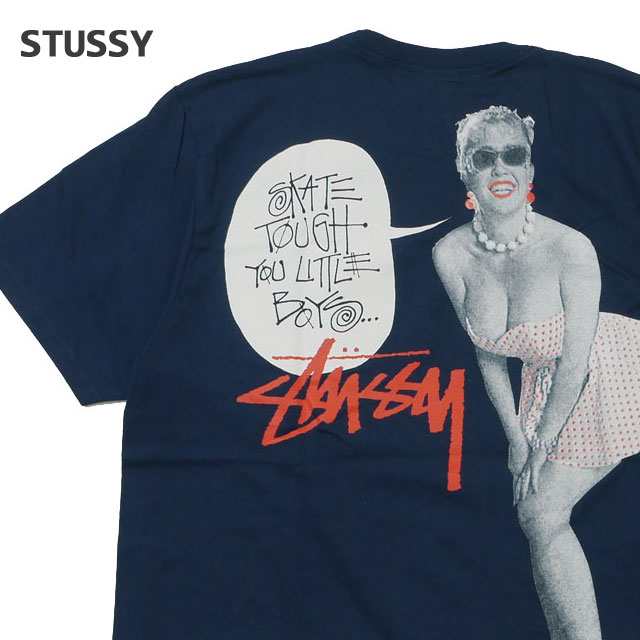 新品 ステューシー STUSSY SKATE TOUGH TEE Tシャツ NAVY ネイビー