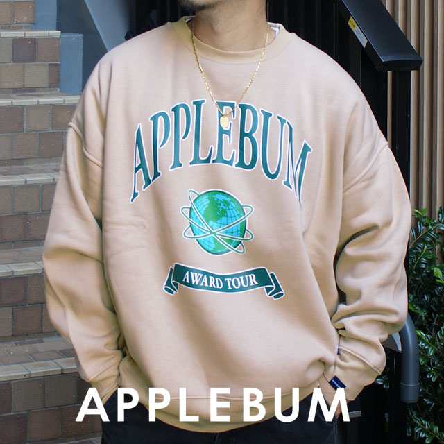 新品 アップルバム APPLEBUM College Logo Big Crew Sweat カレッジ