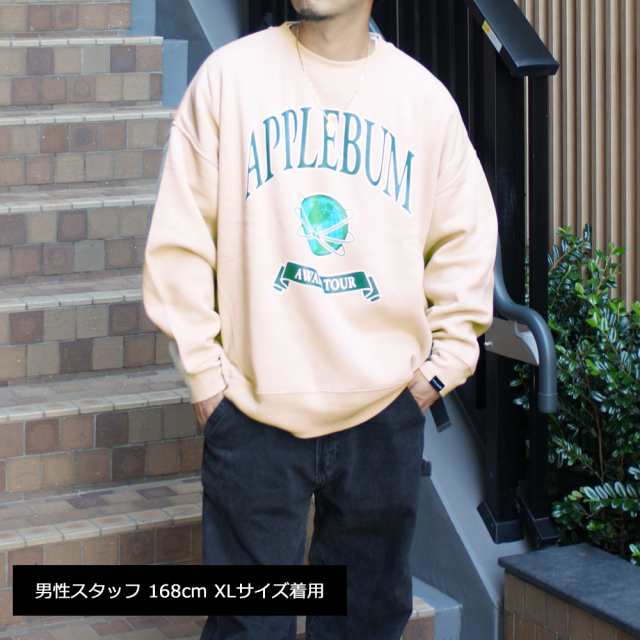 新品 アップルバム APPLEBUM College Logo Big Crew Sweat カレッジ