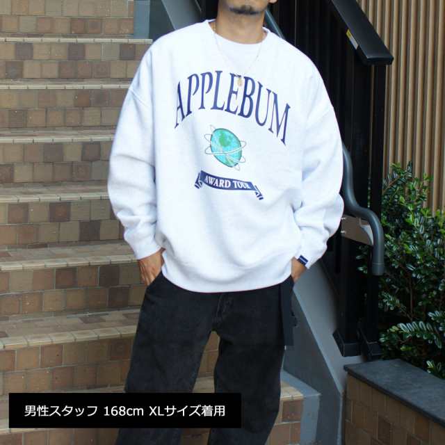 新品 アップルバム APPLEBUM College Logo Big Crew Sweat カレッジ