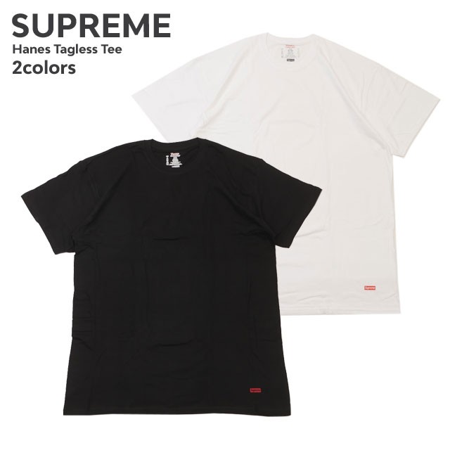 新品 シュプリーム SUPREME x ヘインズ Hanes Tagless Tee Tシャツ