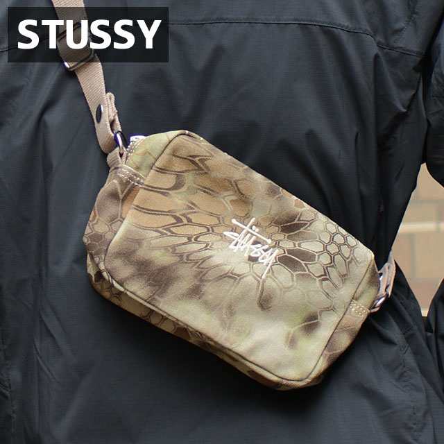 STUSSY CANVAS SIDE POUCH 黒 ポーチ - ショルダーバッグ