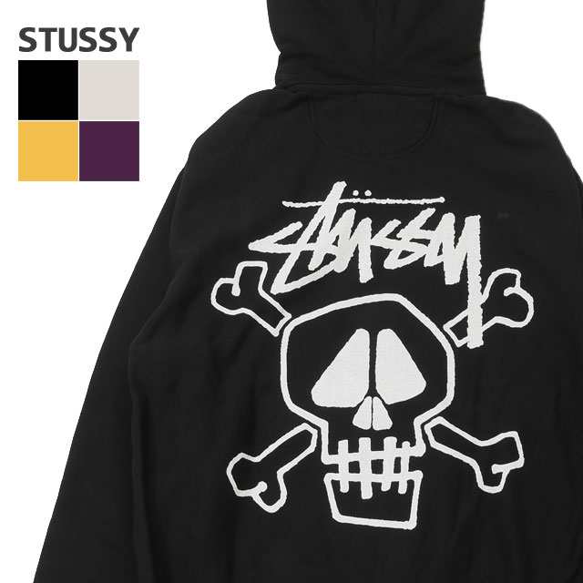 新品 ステューシー STUSSY SKULL BONES PIG DYED HOOD スウェット