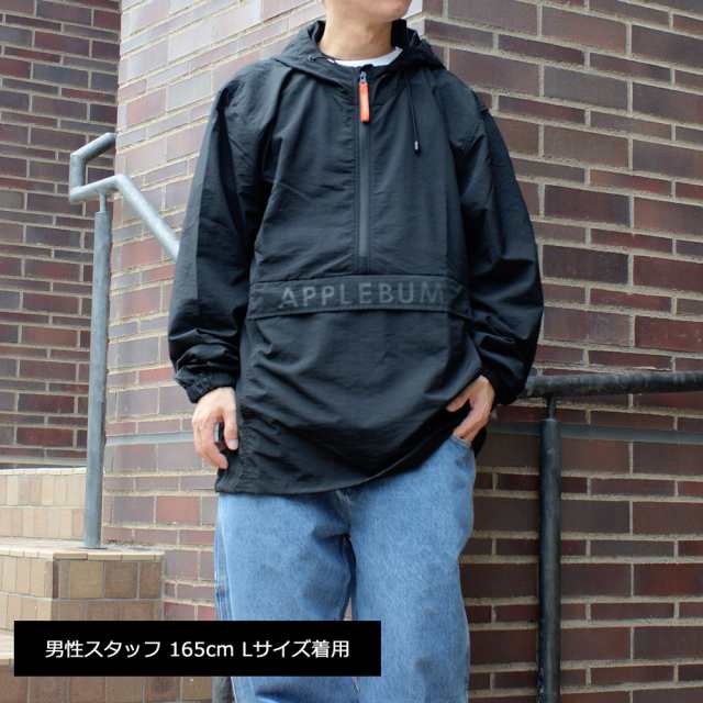 新品 アップルバム APPLEBUM Nylon Anorak Parka ナイロン アノラックパーカー ジャケット BLACK ブラック  OUTER｜au PAY マーケット