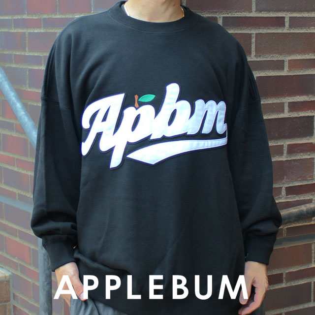 新品 アップルバム APPLEBUM APBM Big Crew Sweat クルースウェット BLACK ブラックメンズ SWT/HOODY｜au  PAY マーケット