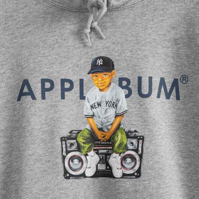 新品 アップルバム APPLEBUM NEW YORK YANKEES BOY Sweat Parka ニューヨーク・ヤンキース ボーイ  プルオーバーパーカー H.GREYメンズ SWT/HOODY｜au PAY マーケット