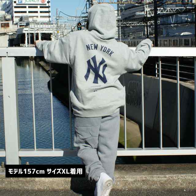 新品 アップルバム APPLEBUM NEW YORK YANKEES BOY Sweat Parka ニューヨーク・ヤンキース ボーイ  プルオーバーパーカー H.GREYメンズ SWT/HOODY｜au PAY マーケット