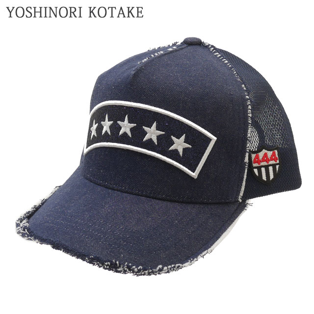 ヨシノリコタケ メンズ エンブレム キャップ 星柄 新品 ヨシノリコタケ YOSHINORI KOTAKE STAR WAPPEN LAME MESH