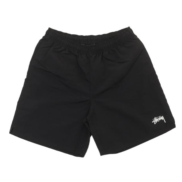 ★水着 海水パンツ ロゴ スイム ショートパンツ★黒 新品 ステューシー STUSSY WATER SHORT STOCK ウォーター