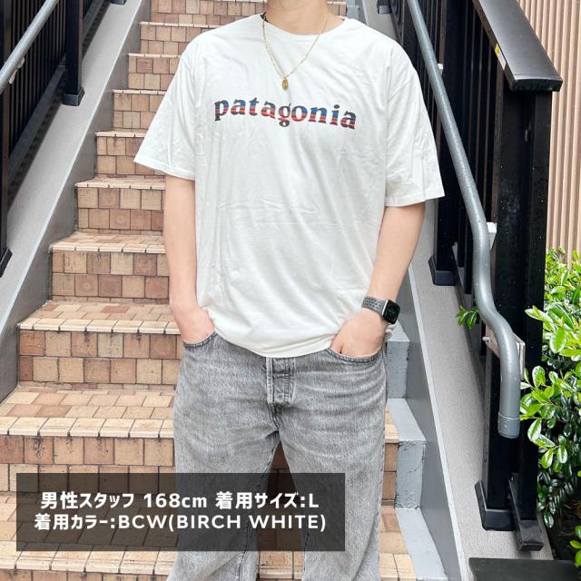 新品 パタゴニア Patagonia Ms 73 TEXT LOGO ORGANIC T-SHIRT テキスト