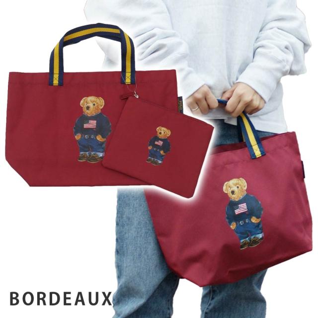 POLOラルフローレン トート エコバッグ ポーチ付 コンパクト 折り畳み Amazon | POLO RALPH LAUREN ラルフローレン トートバッグ ポロ