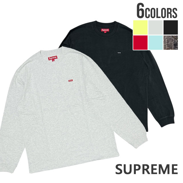 新品 シュプリーム SUPREME 25FW Small Box L/S Tee スモールボックス 長袖Tシャツ ロンT ロゴ ワッペン 綿100% カットソー トップス 25AW ストリート スケート スケーター TOPS