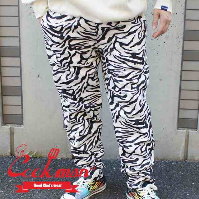 新品 クックマン Cookman Chef Pants Zebra シェフ パンツ ゼブラ WHITE ホワイト 白 メンズ レディース  999005829040 パンツ｜au PAY マーケット