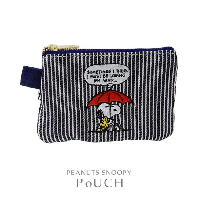 ピーナッツスヌーピーミニポーチアンブレラpeanuts Snoopyキャラクターヒッコリーストライプティッシュケースフラットポーチメール便対応の通販はau Pay マーケット べっぴんｋｏｂｅ