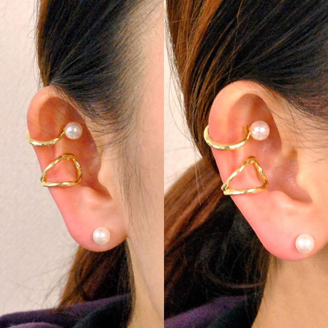 イヤーカフ ピアス 片耳用 3点セット メタル 小ぶり 1粒 パール 重ねづけ 軟骨ピアス レディース 女性用 お揃い ペア シンプル イヤカフ の通販はau Pay マーケット べっぴんｋｏｂｅ