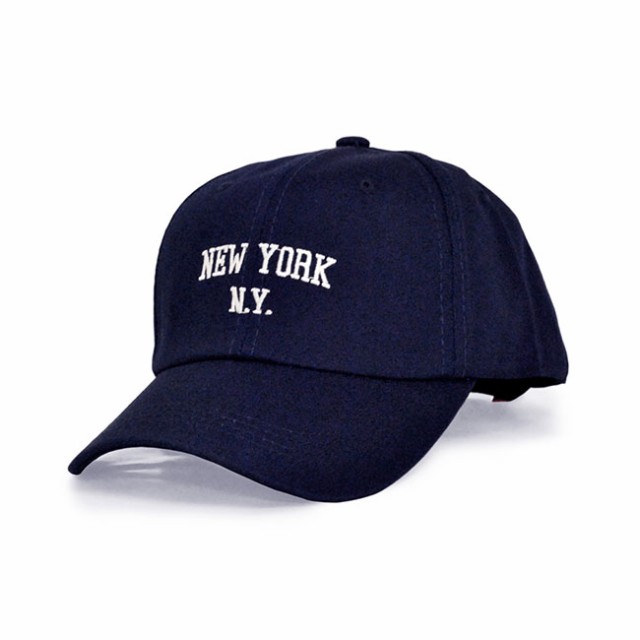 キャップ 帽子 刺繍 英字ロゴ マーク NEW YORK NY シンプル ベース