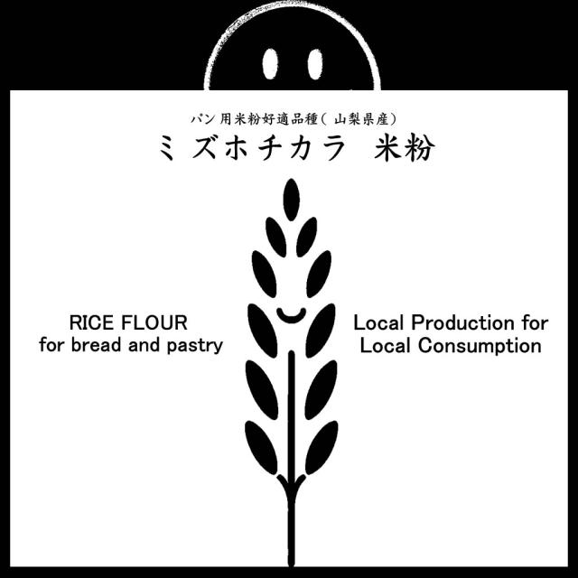 【事業所配送（個人宅不可）】 パン用 米粉 ミズホチカラ （山梨県産） 20kg (10kgx2)