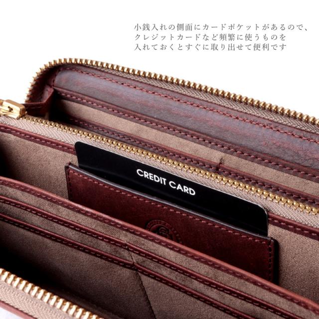 長財布 レディース メンズ ユニセックス 本革 牛革 ラウンドファスナー