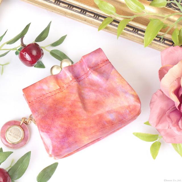 小銭入れ レディース がま口 コインケース 日本製 本革 牛革 アートレザー Clelia-u- クレリアユー Bouquet ブーケ 【CLU-803】 ブランド 人気_2