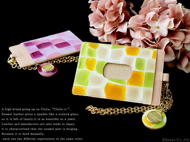 パスケース レディース 定期入れ エナメル 本革 ICカード 定期入れ