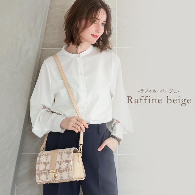 ショルダーバッグ レディース コンパクト 本革 総柄 Clelia クレリア