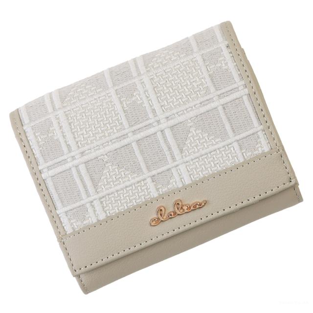 折財布 レディース ラウンド 短財布 刺繍 本革 総柄 Clelia クレリア