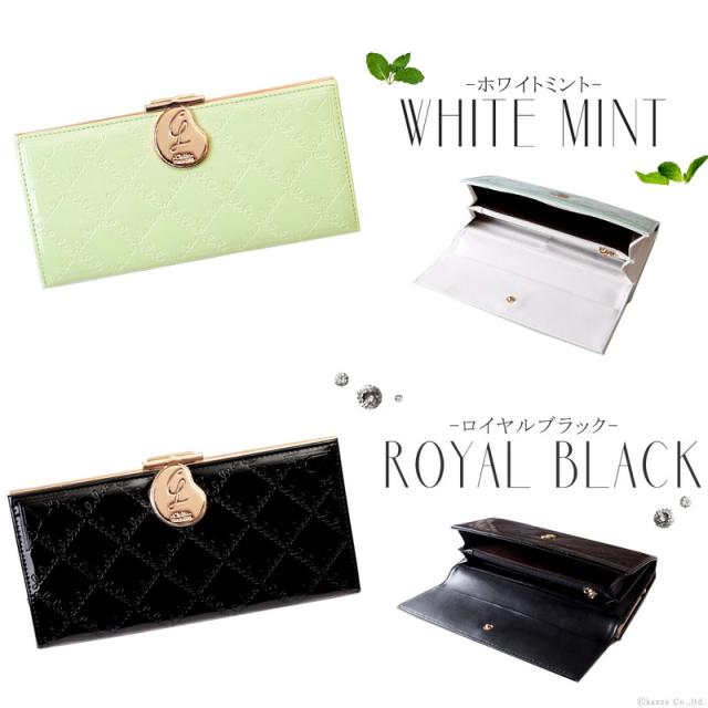 財布 レディース 長財布 がま口 大容量 エナメル フラップ 被せ かわいい Clelia クレリア Luce ルーチェ【CL-15610】 ブランド 人気 財布 レディース 長財布 がま口 大容量 エナメル フラップ 被せ