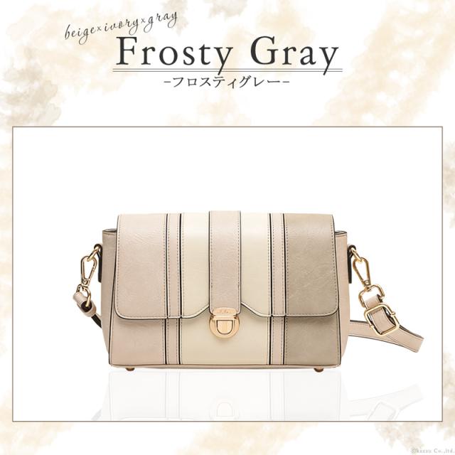 ドラマ衣装協力】ショルダーバッグ レディース トリコロール パステル