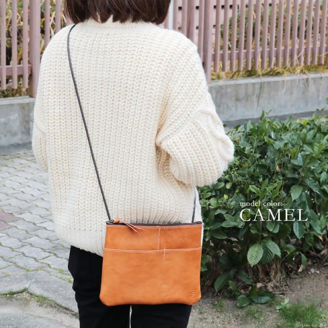 ショルダーバッグ メンズ レディース 本革 レザー サコッシュ 薄い