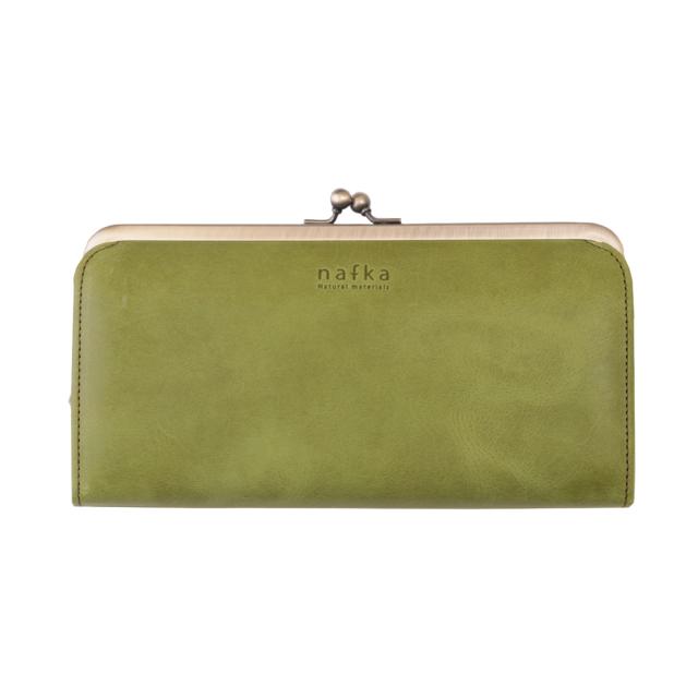 長財布 レディース がま口 薄い 本革 牛革 リアルレザー ギャルソン