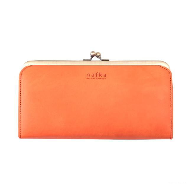 長財布 レディース がま口 薄い 本革 牛革 リアルレザー ギャルソン