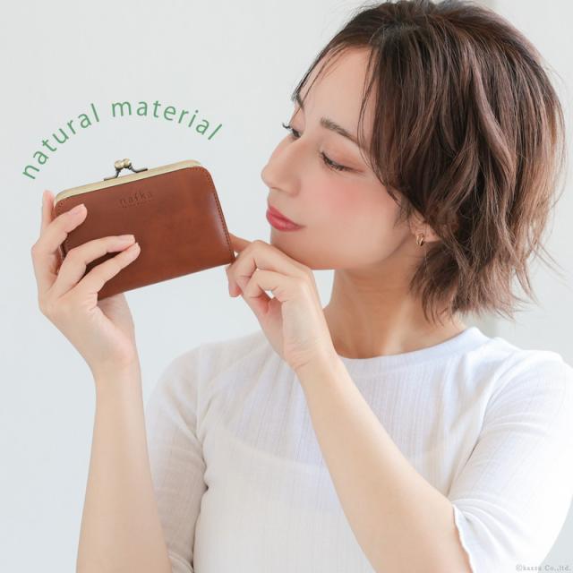 折り財布 レディース がま口 短財布 本革 がま口財布 財布 ギャルソン