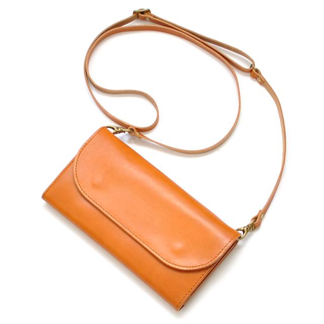 スマホショルダー スマホポーチ 財布付き 財布一体型 栃木レザー 本革