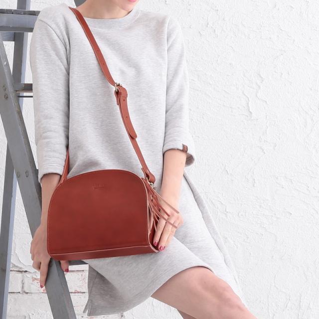 ショルダーバッグ レディース バッグ 牛革 姫路レザー 半円 半月 斜め