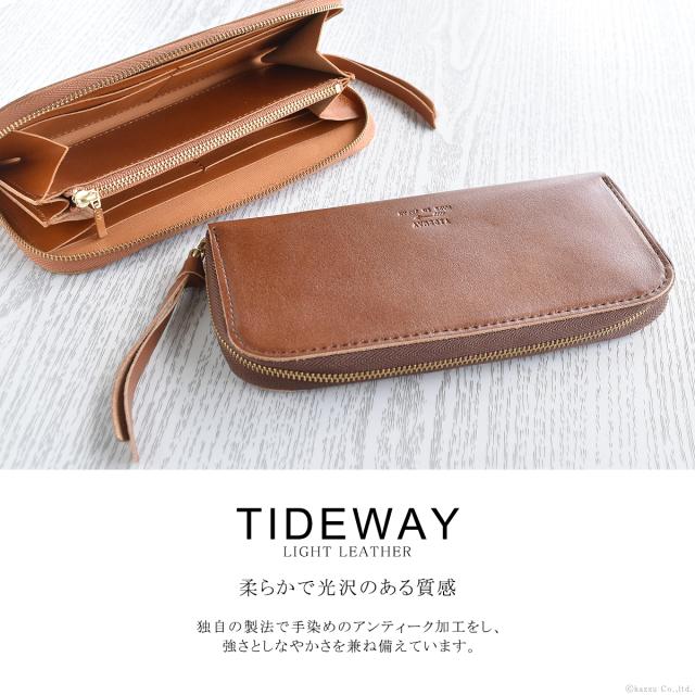 長財布 レディース ラウンドファスナー 本革 ライトレザー 日本製 かわいい おしゃれ タイドウェイ　TIDEWAY【T2861】 ブランド 人気_1