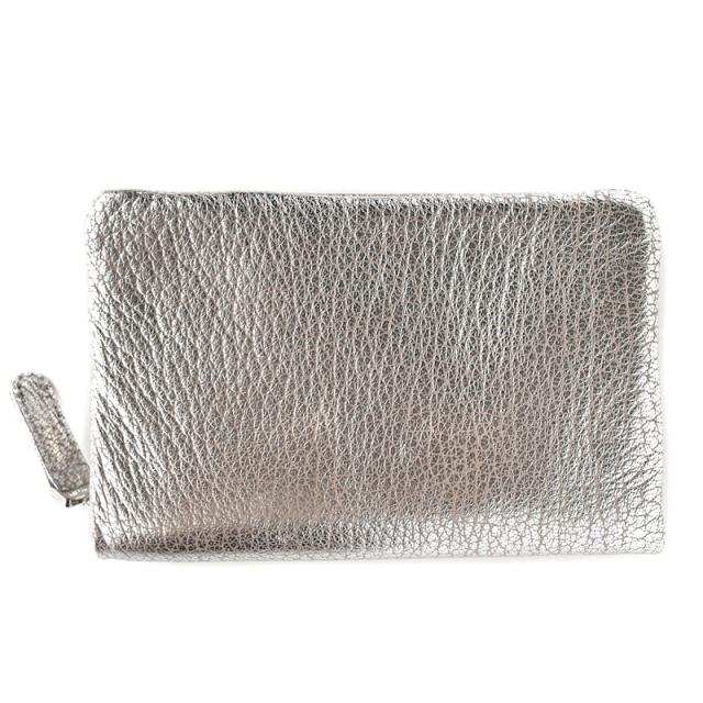 折り財布 レディース 短財布 シルバー 光沢 本革 機能性 おしゃれ 個性的 上品 VIA DOAN ヴィアドアン ジルダシリーズ【No.705】ブランド 人気 折り財布 レディース 短財布 シルバー 光沢 本革 機能性 おしゃれ 個性