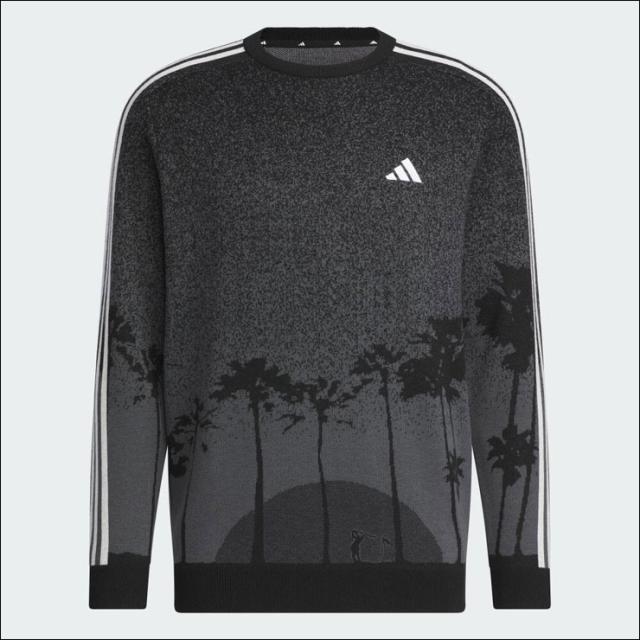 アディダス ゴルフウェア メンズ LA サンセット クルーネック セーター MKR98 2023年秋冬モデル M-XL_5