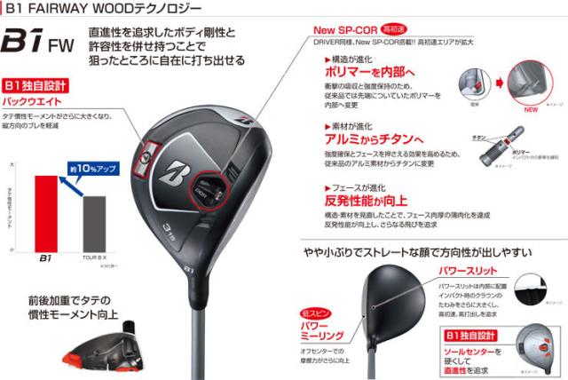 ブリヂストン B1 フェアウェイウッド 5wカスタムシャフト ブリヂストンゴルフ（BRIDGESTONE GOLF）（メンズ）B1