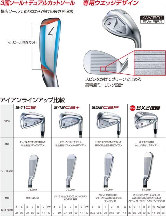 特注カスタムクラブ ブリヂストンゴルフ BX2HT アイアン 4本