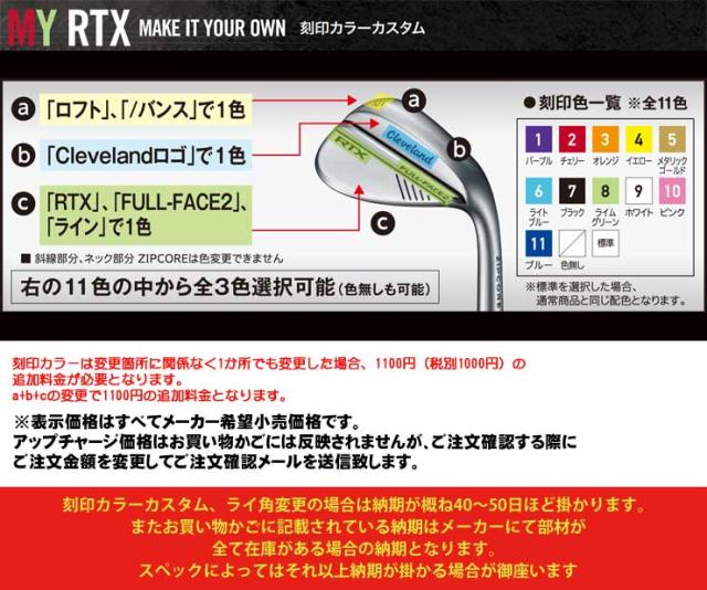 特注カスタムクラブ クリーブランド RTX FULL-FACE 2 ウエッジ N.S.PRO 