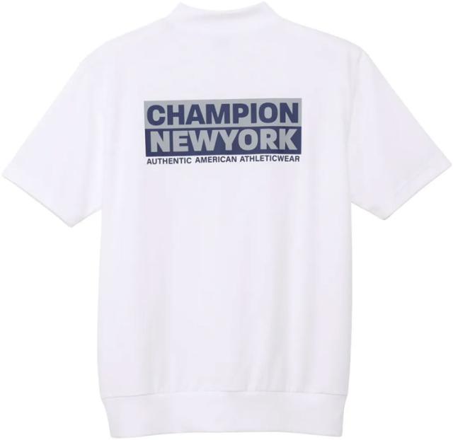 チャンピオン ゴルフ バックロゴプリント モックネック 半袖シャツ ウェア メンズ 2026年春夏モデル M-XL C3-DG309_2