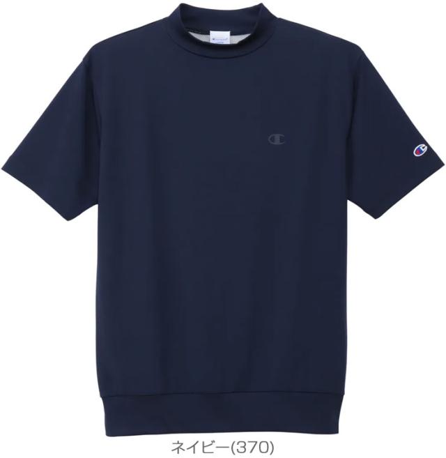 チャンピオン ゴルフ バックロゴプリント モックネック 半袖シャツ ウェア メンズ 2026年春夏モデル M-XL C3-DG309_3