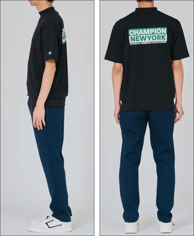 チャンピオン ゴルフ バックロゴプリント モックネック 半袖シャツ ウェア メンズ 2026年春夏モデル M-XL C3-DG309_9