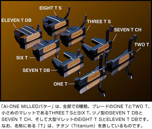 特注カスタムクラブ オデッセイ Ai-ONE MILLED JAILBIRD MINI T DB パター